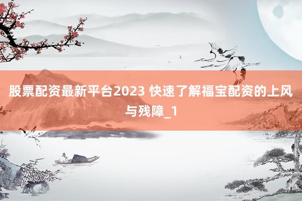 股票配资最新平台2023 快速了解福宝配资的上风与残障_1